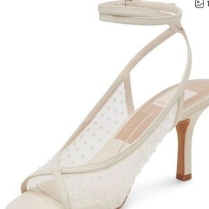 Dolce Vita Cream Ankle Strap Heels